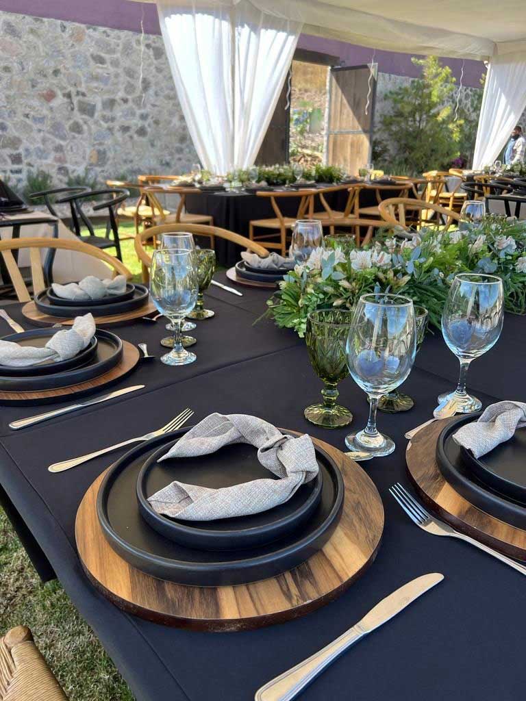 Mesa decorada para evento